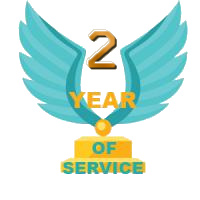 2 Year of Service awarded on 2021-12-19 18:06:43